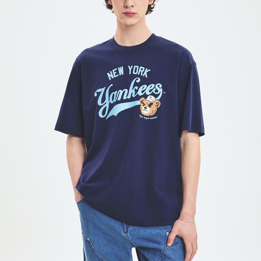 New MLB T Shirts Unisex Marine Blue 3ATSE0253-50NYS