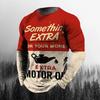 Vintage Men's T-shirt Long Sleeve Biker Tops Tees 3D STP Oil Print Motorcycle T Shirt Oversized Loose Texaco Man Clothing