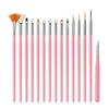 Blueberry Lady Dotting Drawing Nail 15Pcs Hook Art Line Pen Польский макияж Кисти Маникюрный инструмент