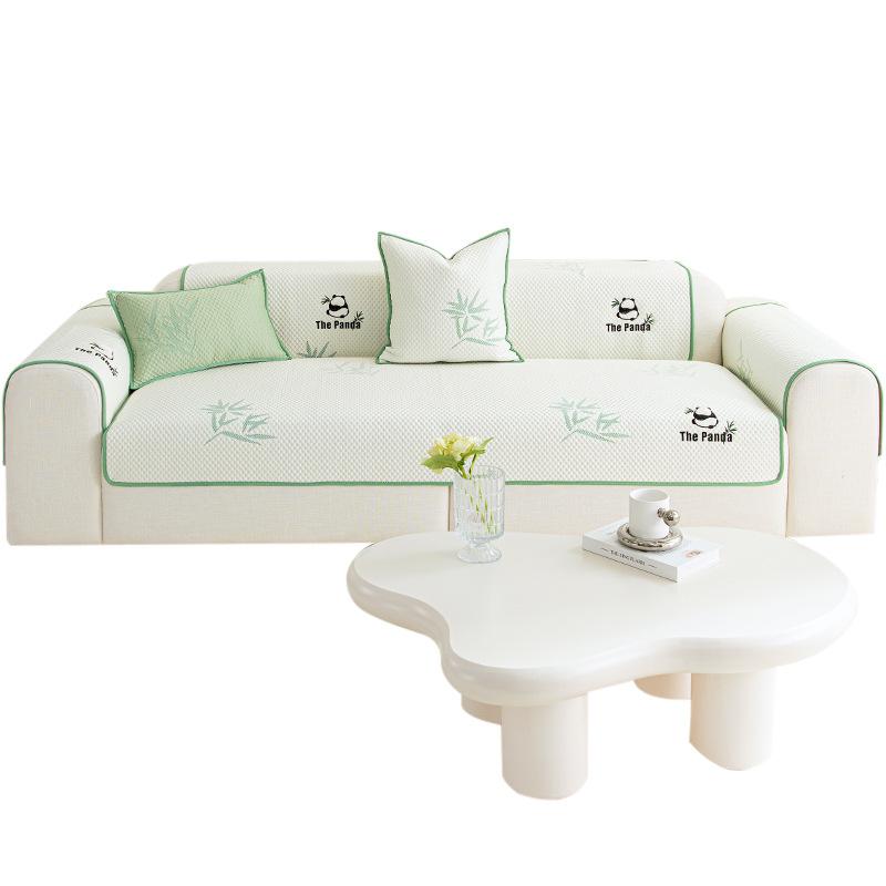 Sofa Cushion Summer High-Grade Feeling Sofa Towel Cover Cloth Cool Feeling Ice Bean Non-Slip Sofa Cover Universal Cover