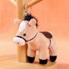 Cute Stuffed Animal Horse Plush Doll Soft 12cm Plush Horse Pendant Long Hair Long-haired Pony Keychain Gift