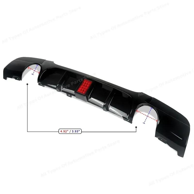 Rear Bumper Diffuser Lip Spoiler for BMW 3 Series E90 E92 E93 318i 320i 328i 330i 335i 340i MP Style with Brake Light 2005-2012