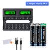 8slot LCD Smart 1.5V Li-ion Battery Charger+1.5V AA AAA Li-ion Rechargeable Battery