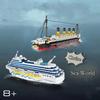 Роскошные строительные блоки для морского круиза, городской путешествия, океанский лайнер, модель «сделай сам», сборные кирпичи, детские игрушки, рождественский подарок, без коробки