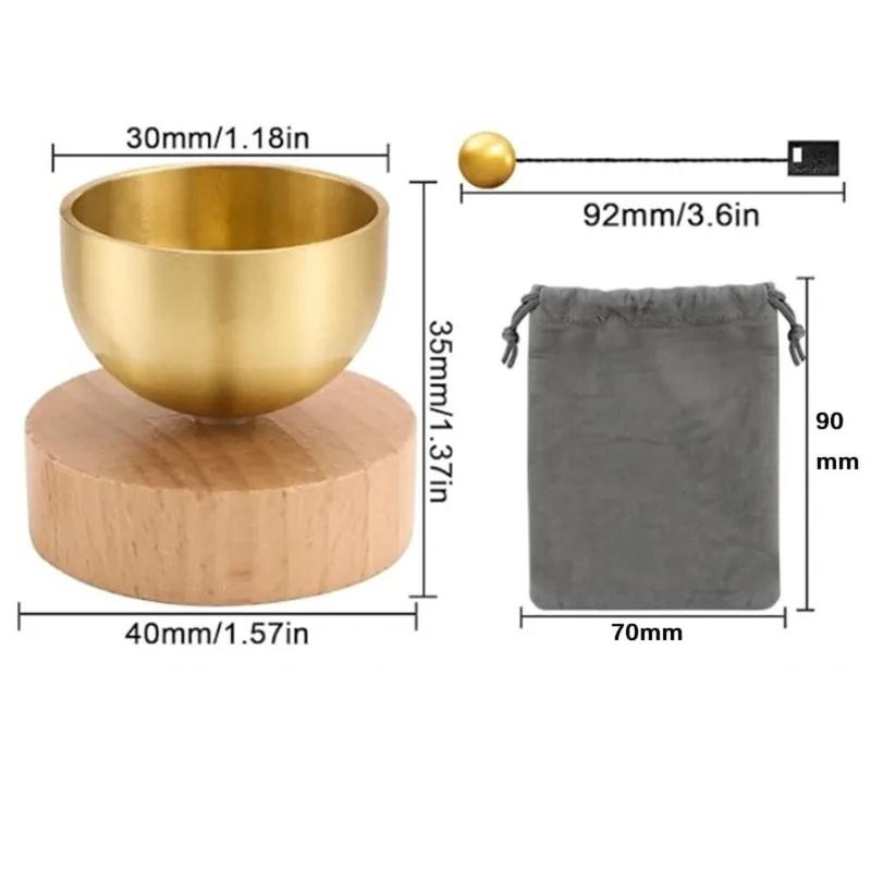 Meditation Mini Zen Singing Bowl Set Handcrafted Clear Tone Sound Healing Bowl Compact with Mallet Singing Bowl Set