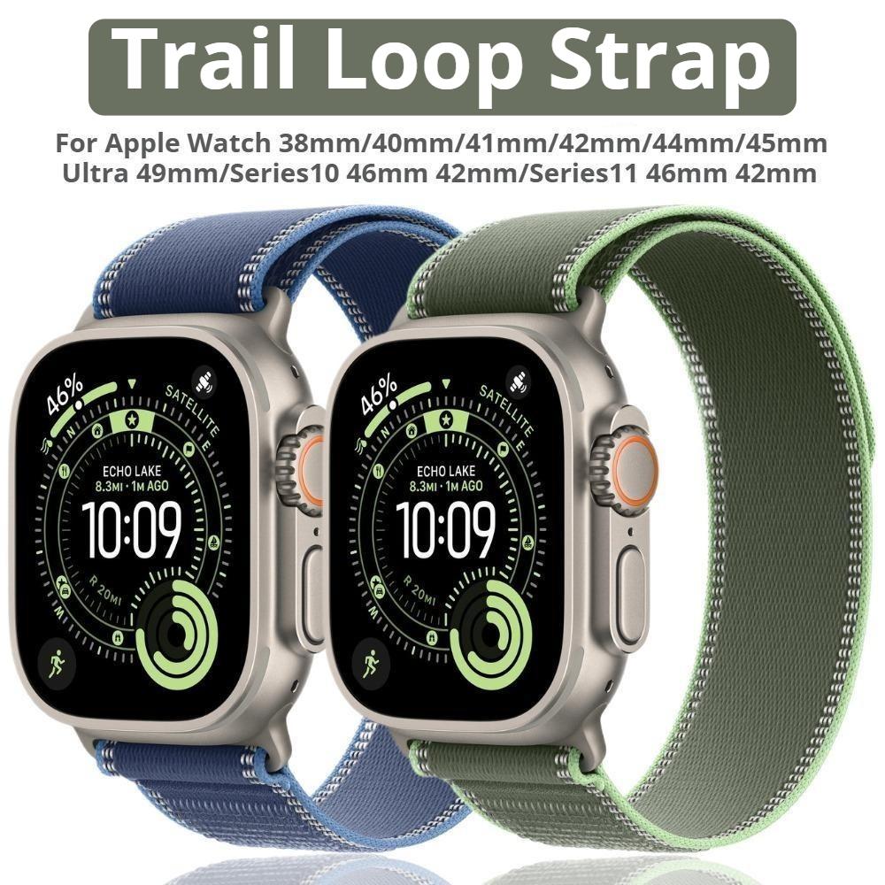 1:1 Ремешок Trail Loop для Apple Watch Ultra 3 2 49 мм 46 мм 45 мм 44 мм 42 мм 40 мм 41 мм 38 мм Спортивный браслет correa iwatch Series 11 10 9 8 7 SE Ремешки