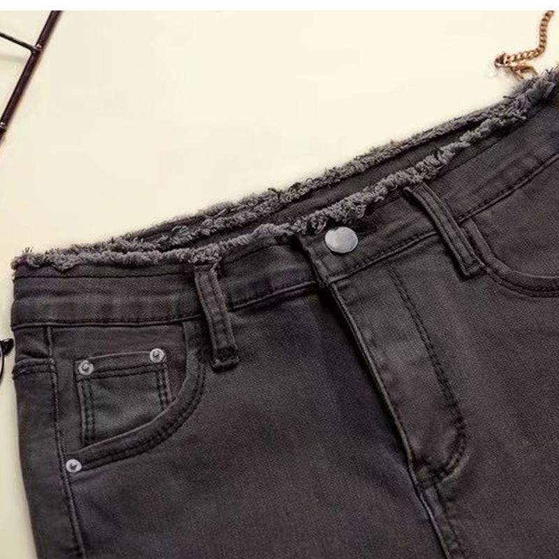 SCIONE Леггинсы, эластичные джинсы, детские леггинсы большого размера, узкие, с девятью заостренными краями, маленькие леггинсы