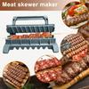 Шпажки для кебаба, приспособление для приготовления кебаба, форма для кебаба из говядины, мяса, овощей, для барбекю, гриля, портативный инструмент для кебаба прессового типа для вечеринок с барбекю, пикников