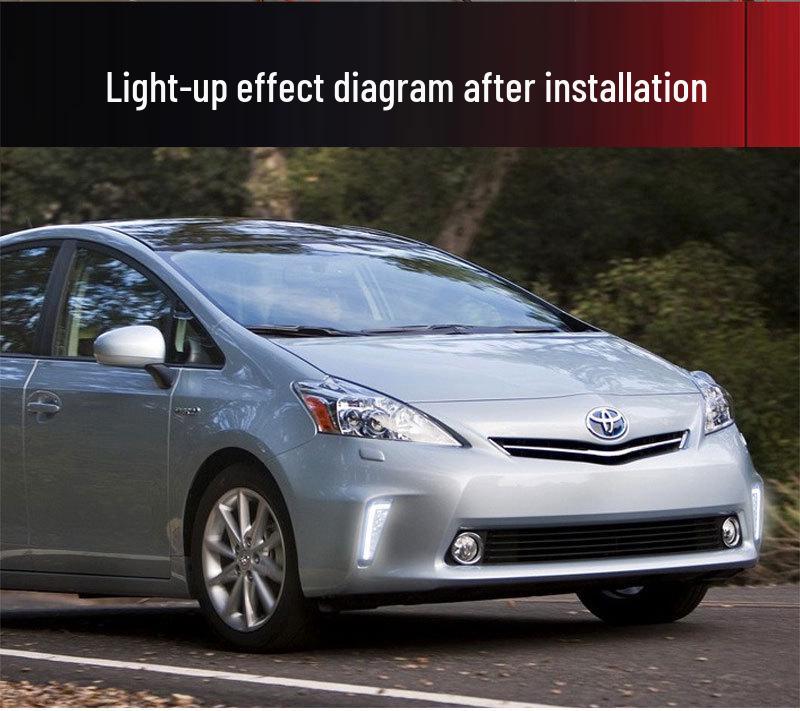 Светодиодные Дневные Ходовые Огни / Противотуманные Фары для 11-13 Toyota Prius Передний Бампер