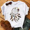 Fashion Dream Catcher T Shirt Women Unisex Harajuku Graphic Print T Shirt Fashion Crew Neck Short Sleeve  Plus Size T Shirt Unisex