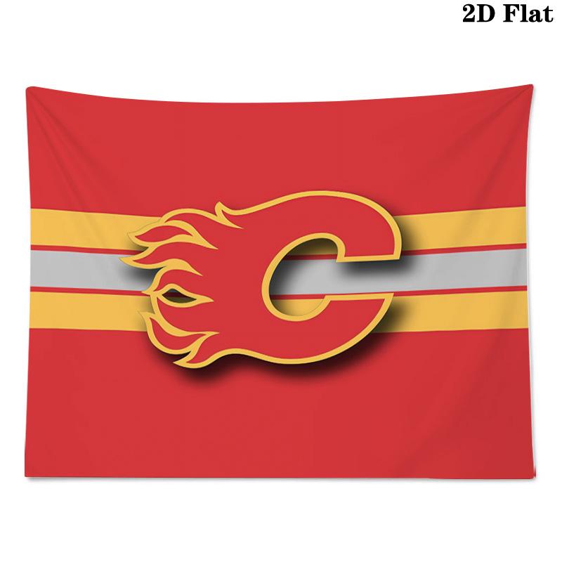 Calgary Flames Printed Tapestry – Wall Hanging for Bedrooms, Dorms, and Home Decor
