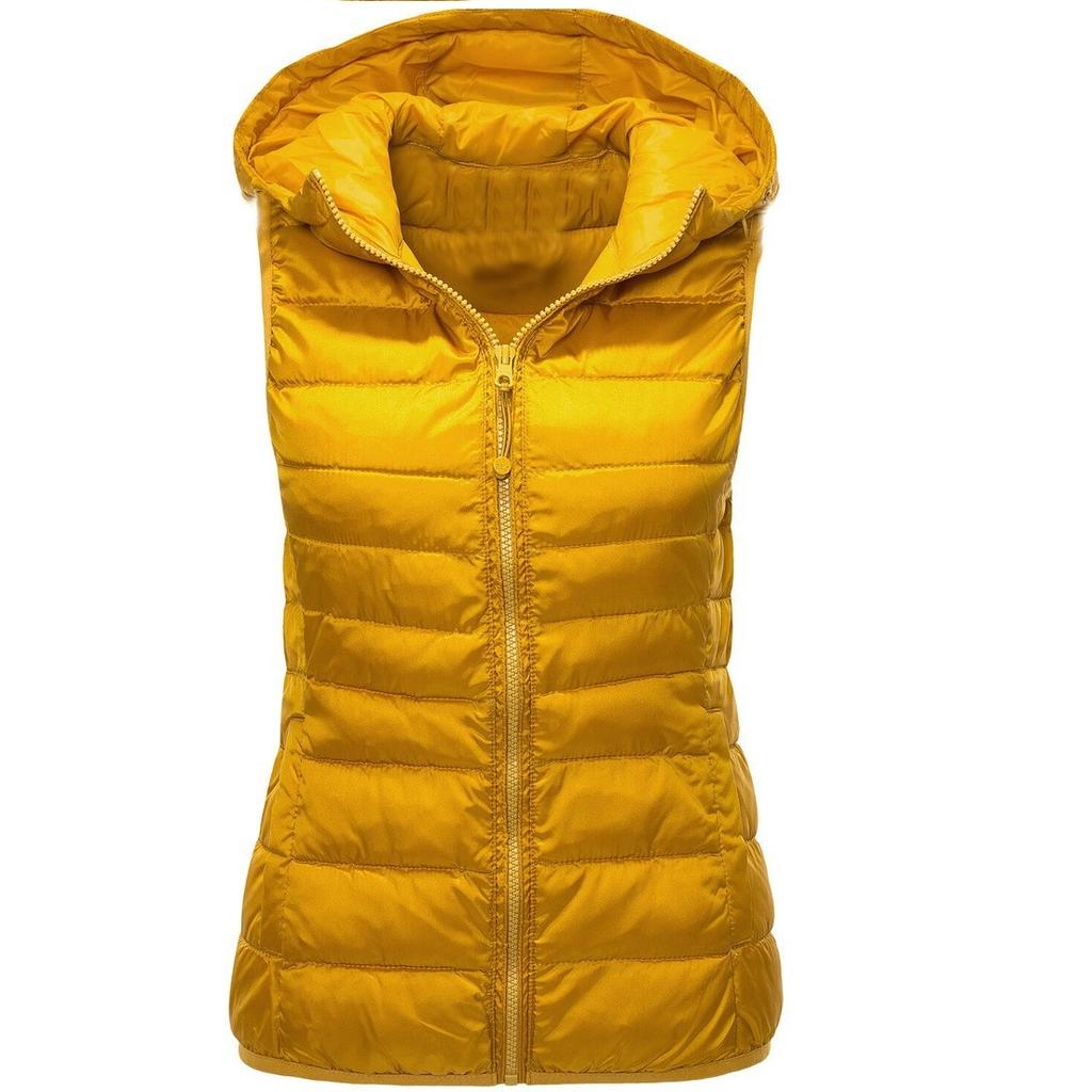 Женский жилет Женский жилет Осень-зима Безрукавка Теплый Легкий С Капюшоном Утепленная Женская Куртка Утепленная Верхняя Одежда