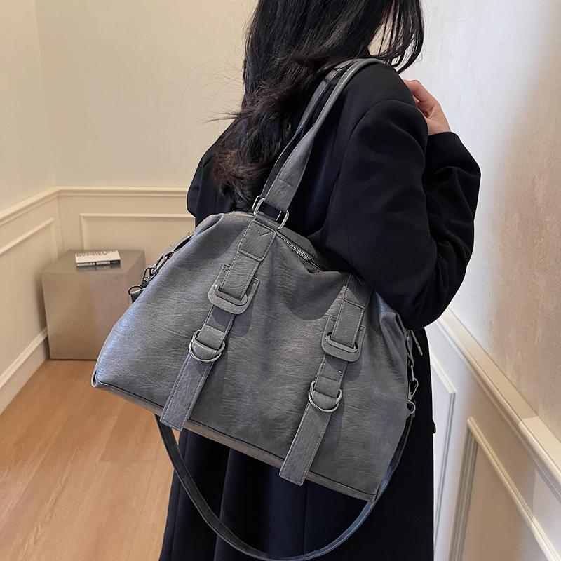 Женская сумка, большая вместительная сумка-тоут, мягкая кожаная сумка через плечо