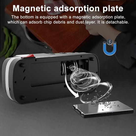 Профессиональная электрическая точилка для ножей Цифровой дисплей Регулируемая скорость вращения Направляющие для точного угла Точилка для серрейторных ножей