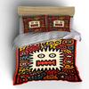 Quirky monsters with colorful background Print Bedding Set 1 Duvet Cover 2 Pillowcases for Adult and Children Luxury Gift