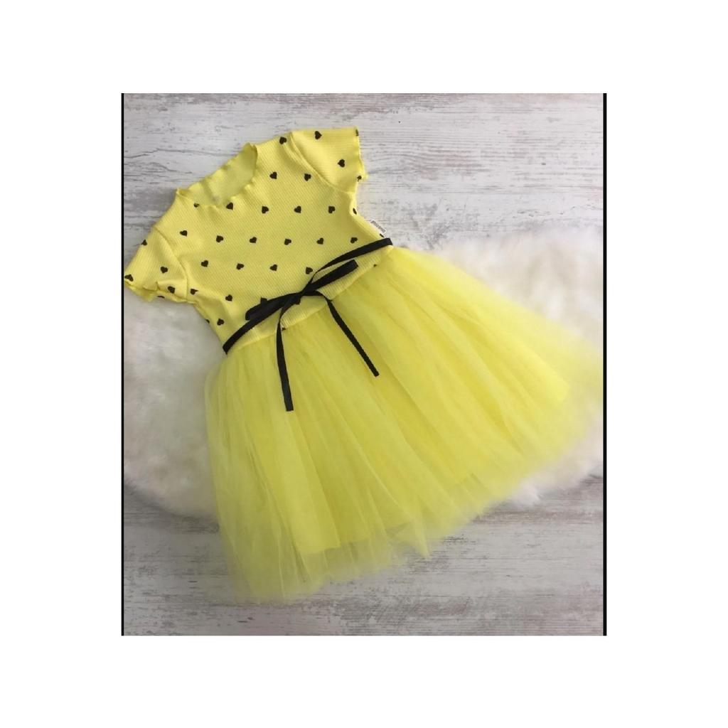 Летнее платье-пачка в горошек для маленьких девочек на день рождения