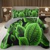 Green Leaves Bedspread Twin Queen Size Farmhouse Botanical Plant Coverlet Sets Spring Nature Leaf Quilt Set for Kids Teen Adults