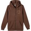 Tonal Sportswear Hoodie With Zip Men Tops Coffee-Brown 684732-65