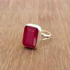 Насыщенный розово-красный необработанный рубин кольцо из серебра 925 пробы, ювелирное изделие, подарок ручной работы кольцо с рубином