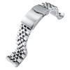 22 мм металлический ремешок для часов из нержавеющей стали ANGUS Jubilee с V-образной застежкой для Seiko Diver SKX011 SKX007, SKX009 и т. д.