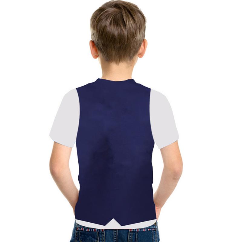 Детские футболки, забавный искусственный костюм, повседневная одежда с короткими рукавами, футболка для мальчиков и девочек