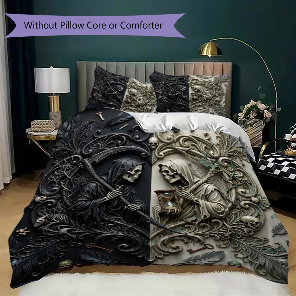 Gorgeous B&W Pattern Bedding uilt Set uilt Cover Pillowcase Home Decoration Birthday Gift (1 * duvet cover + 2 * pillowcase without core)40