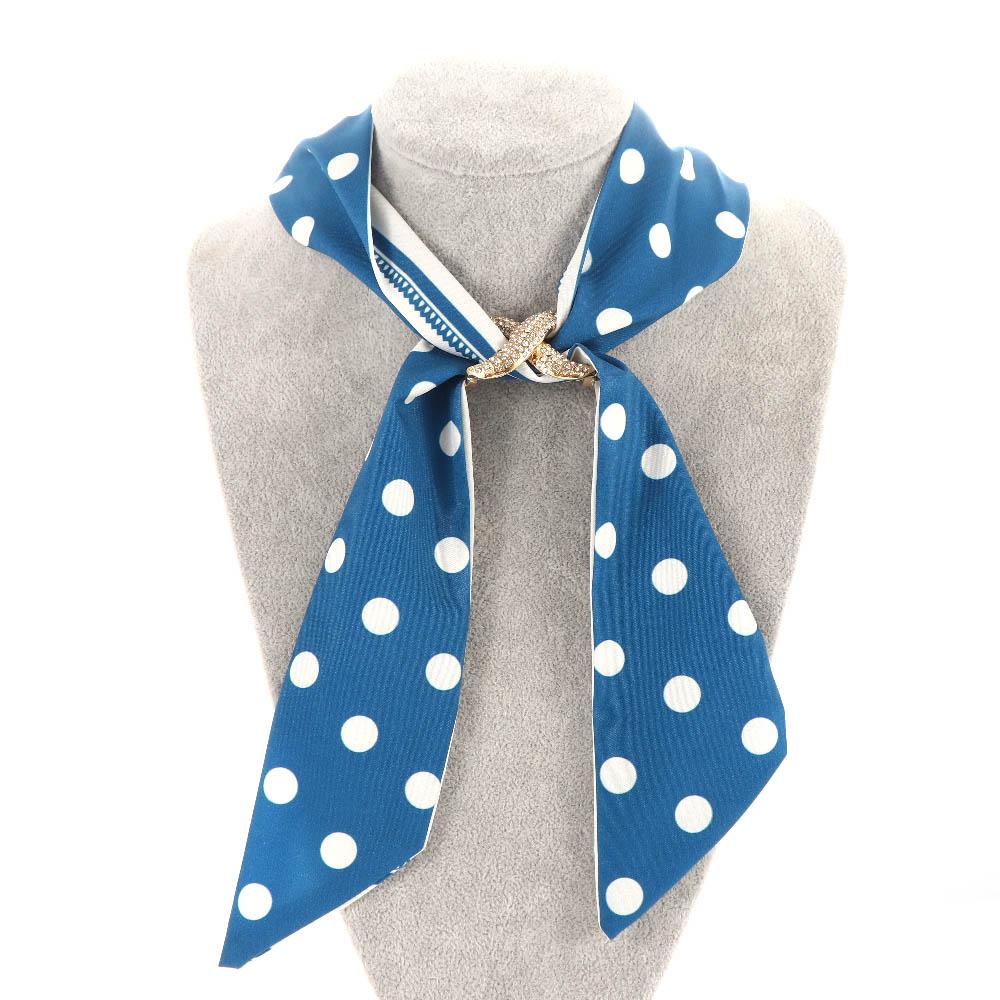 Classic Silk Scarf  Buckle Fastener X Shape Shawl Ring Clip Fashion Accessories Jewelry Brooch Pins