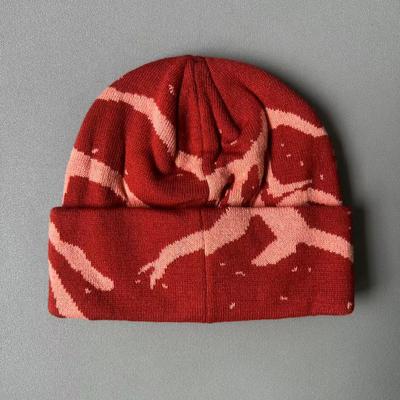 Вязаная шапка Вышитая теплая шапка Шерстяная шапка Кепка Шапка