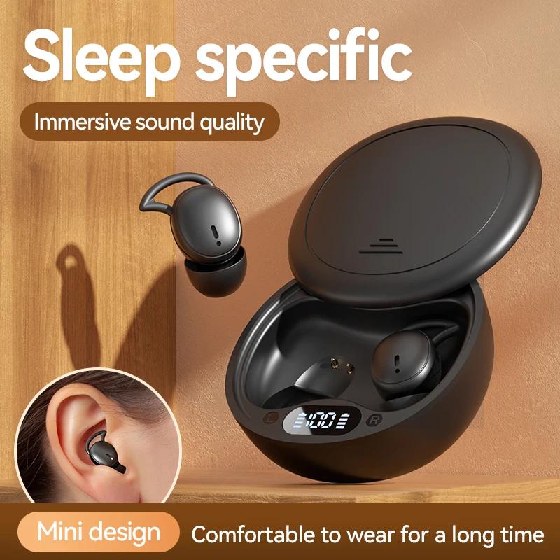 2026 New AI Berlin Sound Sleep Earbuds Noise Cancelling Zero Pressure On Ears Invisible Design 45H Battery Life Fast Charge