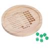Farkle Dice Tray Improve Math Skills Wooden Classic Dice Game Tray for Family Game Round 18cm