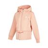 Куртка Sty W Dk, однотонная, простая, с капюшоном, на молнии, с длинным рукавом, женская, розовая, H07402
