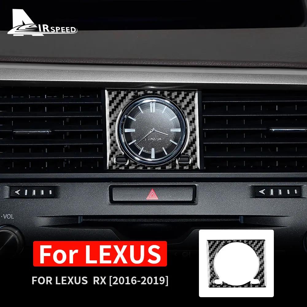 Настоящий углеродный волокно Для Lexus RX RX300 RX350 RX450 2016 2017 2018 2019 2020 2021 Наклейка на часы центральной консоли Отделка Аксессуар