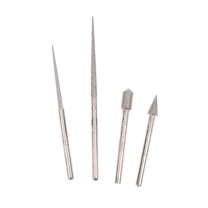Алмазная шлифовальная головка с хвостовиком 3 мм, шлифовальная игла, мини-дрель для металла, стекла, нефрита, гравировка, сверление, резьба, инструмент
