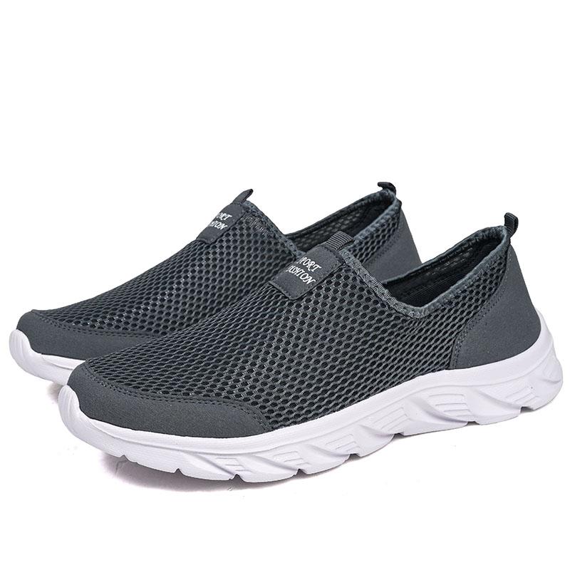 Lightweight Men Casual Shoes Breathable Slip On Male Casual Sneakers Anti-slip Men's Flats Outdoor Walking Shoes Size 39-46