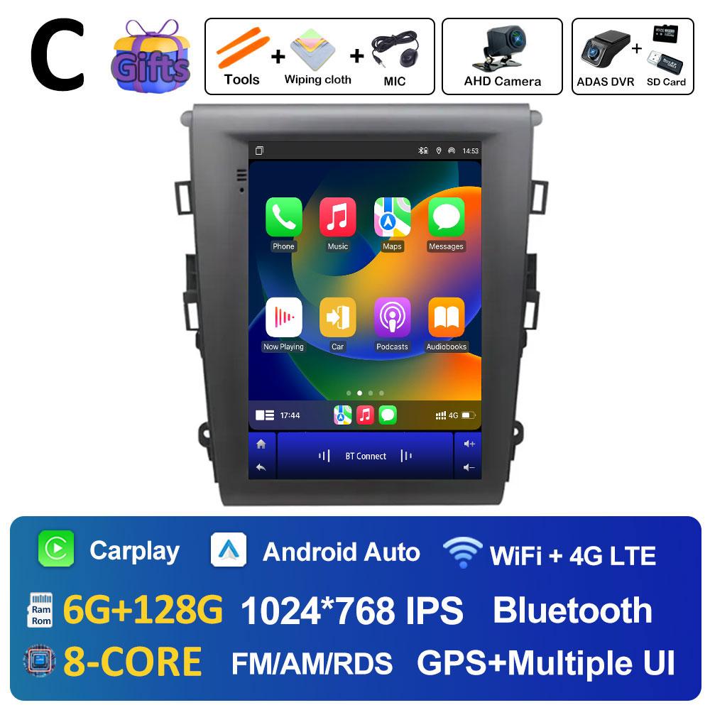 Смарт-система Android 14 для Ford Mondeo Fusion MK5 2013 2014 2015 2016 2017 2018 DSP Стерео Автомагнитола Вентилятор охлаждения Сенсорный экран