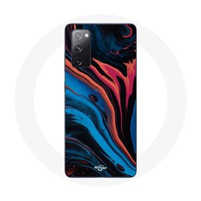 Чехол для Samsung Galaxy S20 FE Абстрактная текстура синий черный красный