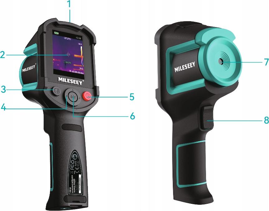 THERMAL IMAGING CAMERA PRO -20 +550 USBC PC CONNECTION LCD 2.8" ALARM 9h OPERATION