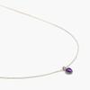 J.Lauren 02N0709 February Birthstone Amethyst Pendant Silver Necklace