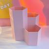 Креативный контейнер для ручек Diamond 3 Grid Pen Container Hexagonal Pen Container Pen Holder Desktop Storage Bucket для хранения кистей для макияжа