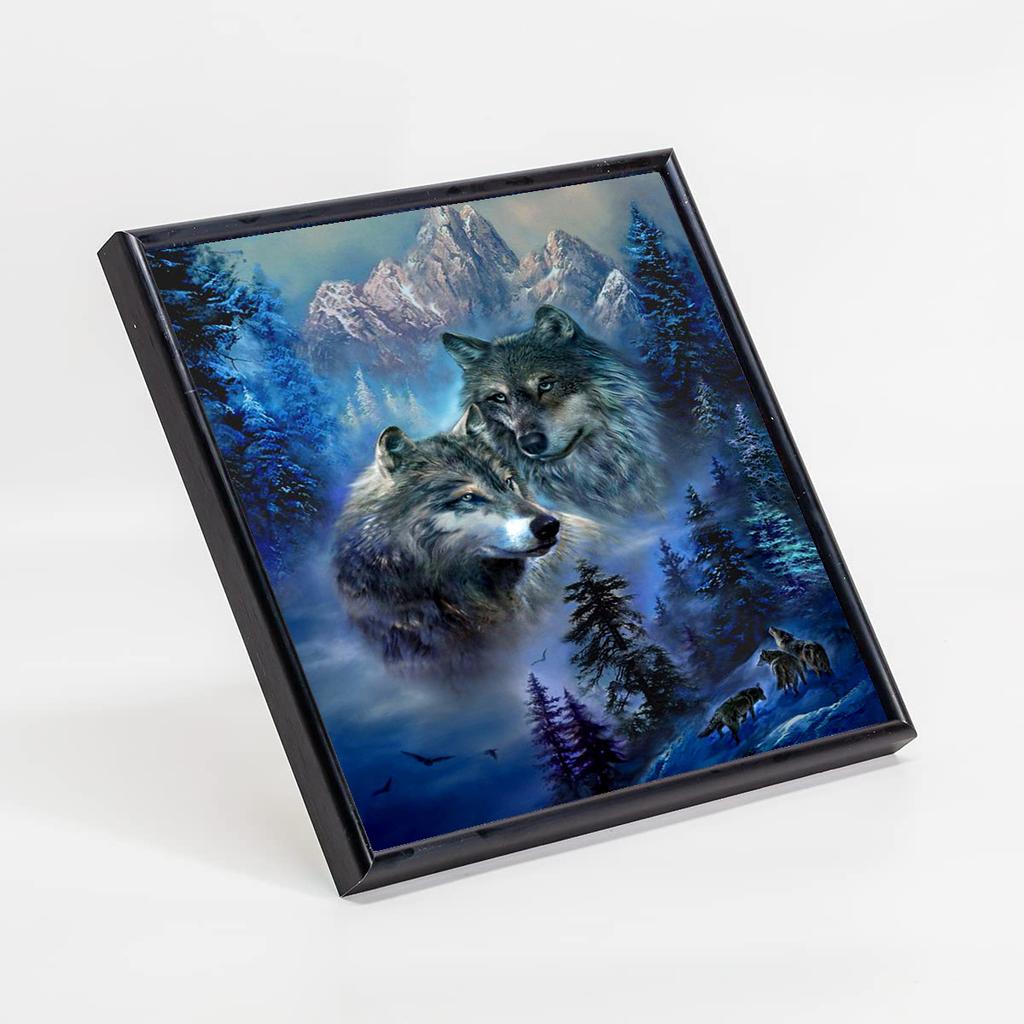 DIY алмазная живопись два волка набор для вышивки крестом мозаика искусство алмазная живопись полный круг/квадратный алмаз украшение дома