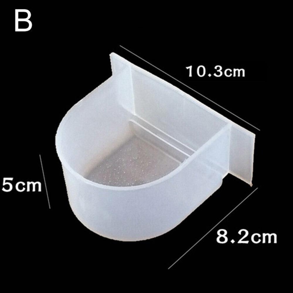 Bird Feeding Trough Bird Cage Water Bowl Bird Feeding Bowl Bird Cage Accessories Splash-proof Cup Bird Half Round Food Box