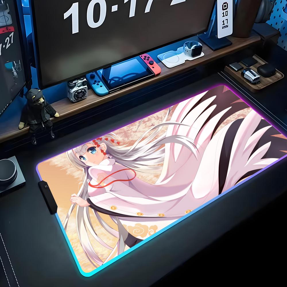 Azur lane Коврик для мыши RGB Игровой коврик для мыши Большой светодиодный коврик Настольный коврик для ПК Светящийся коврик для мыши Большие коврики для клавиатуры Настольный ковер С подсветкой