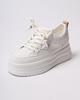 Кроссовки летние на платформе Allsy 207720 36 белые кожа текстиль