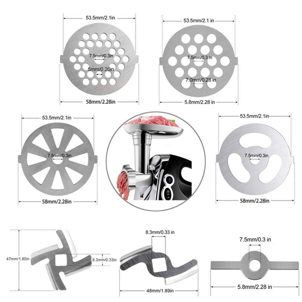 Насадка-мясорубка из нержавеющей стали, универсальная пластина для мясорубки, незаменимые кухонные инструменты