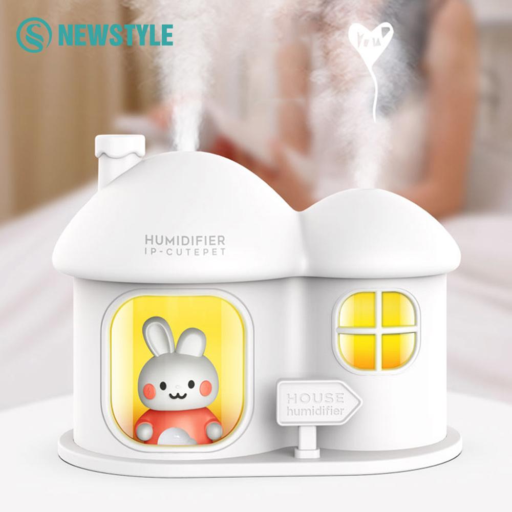 Увлажнитель воздуха Cartoon USB 300 мл бесшумный портативный аромадиффузор лампа с эфирным маслом с 7 цветным ночным освещением праздничные подарки