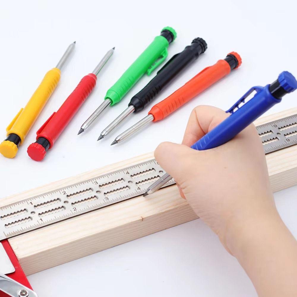 10Pcs Long Nib Woodworking Marking Tool Solid Construction Woodworking Pencil Architect Use