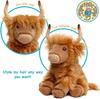 VIAHART Highland Cow Henry Plush Toy, Brown, Medium (Approx. 29cm), Fluffy Cow Plush Toy, Hand Washable, Gift Item