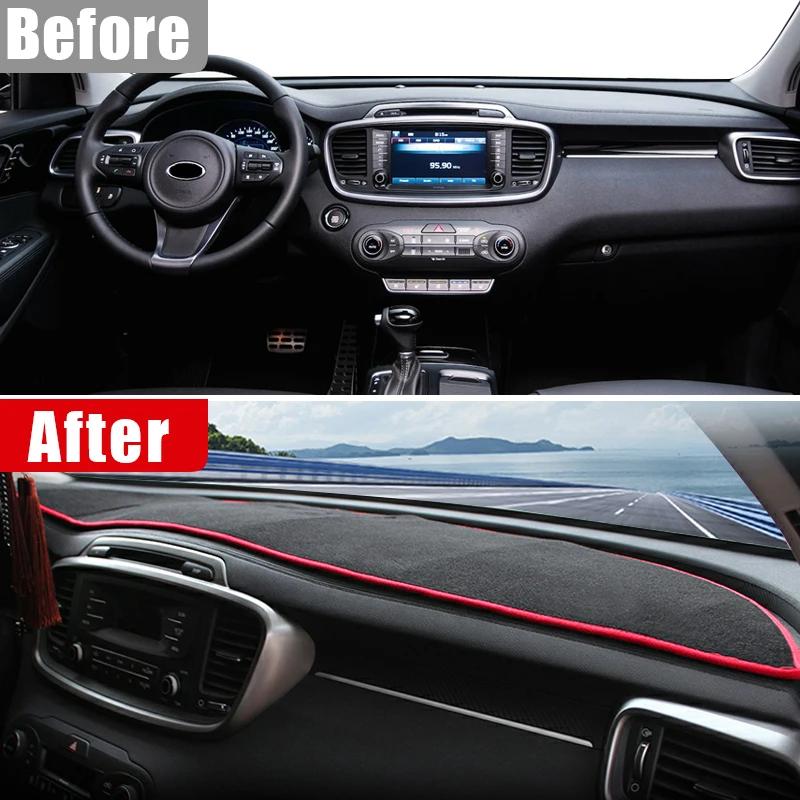 Cover Dashboard Car Light Avoid Pad Sun Shade Antiuv Carpets Nonslip Mats For Kia Sorento 3 Um 2015 2016 2017 2018 2019 2020