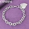 CHSHINE 925 Sterling Silver Double Heart Bracelet For Women Fashion Charm High Quality Fine Jewelry