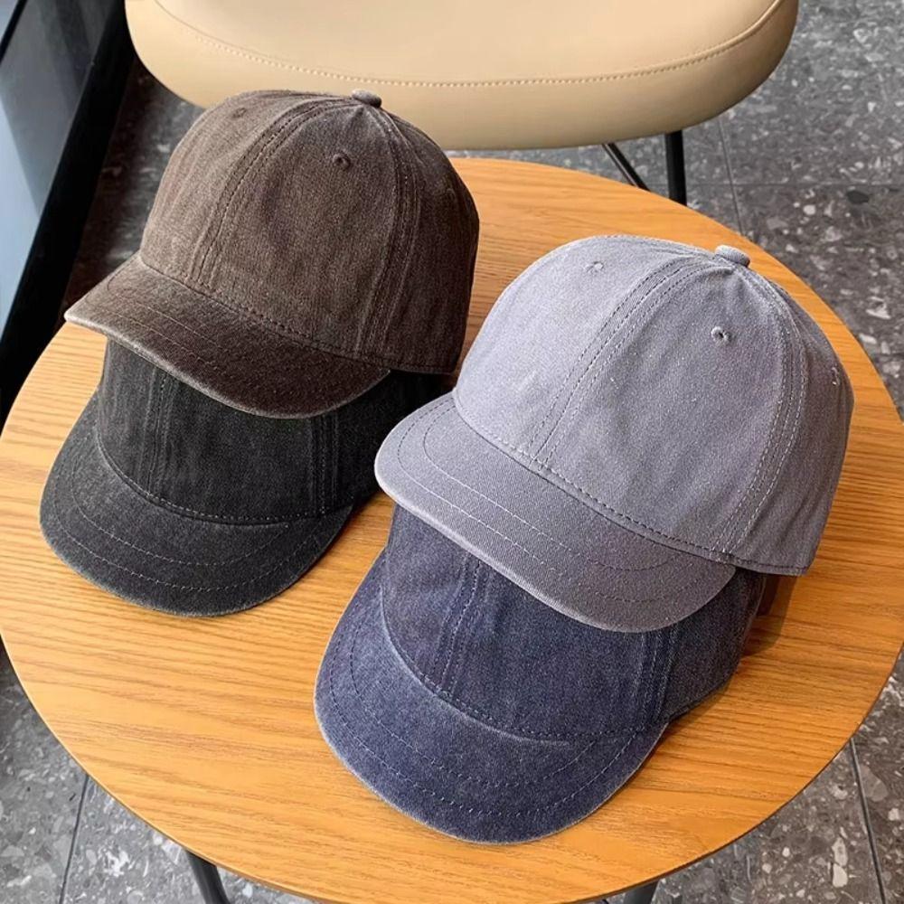 Washed Cotton Trucker Style Dad Hat Adjustable Peaked Hat Apparel Accessories